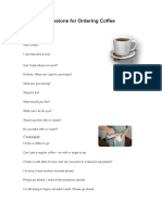 Useful Expressions For Ordering Coffee