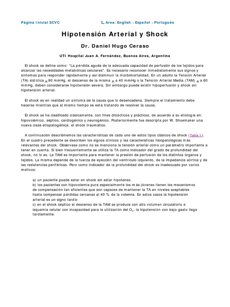Pagina Inicial SCVC Area English Espanol | PDF | Emergencias Médicas ...
