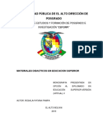 Universidad Pública de El Alto Dirección de Posgrado