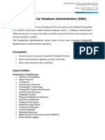 Postgre SQL Database Administration