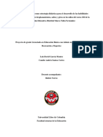 La recreación artística como estrategia didáctica para el desarrollo de las habilidades motrices básicas mediante desplazamientos- colombia