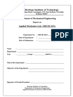 Applied Mechanics Lab Manual - MECH 2251 - 17-2-20