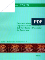 Descentralización, organización económica y potencial de recursos en el Perú