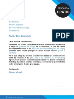 Modelo Carta Renuncia Cargo Directivo