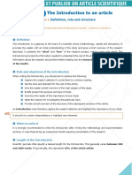 Introduction to Scientific Article Structure