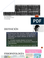 DOLOR Fisiopatolgia, Clasificacion y Tratamiento