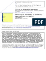 Psychological Assessment of Airline Pilot Butcher