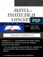 Dreptul - Instituţie Şi Concept.