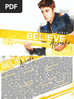 Justin Bieber Believer (Acoustic) Booklet