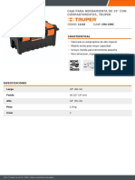 Caja para Herramienta de 19" Con Compartimentos, Truper: Características