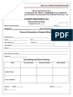 Mentoring Record - Personal Information Sheet-1