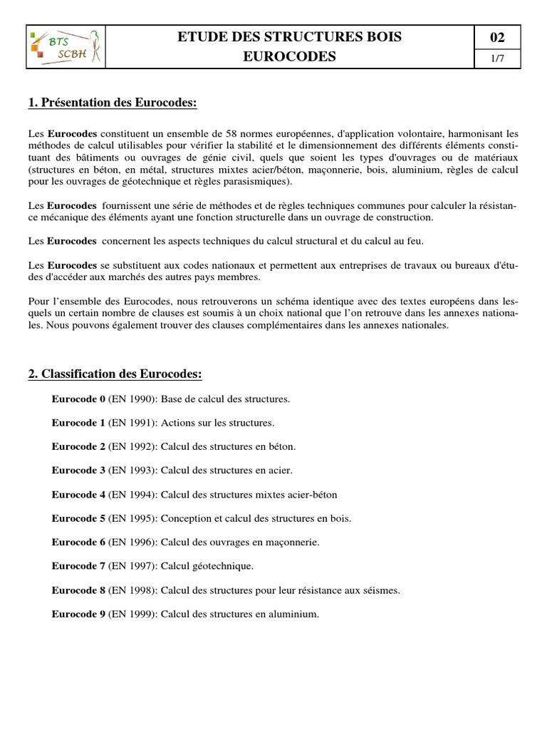 02 Eurocodes | PDF | Contrainte de cisaillement | Technologie du bâtiment