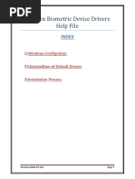 Biometric Device Driver Help File For HU20HU20AHU20AP