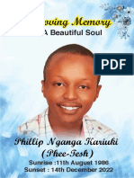 In Loving Memory Phillip Nganga Kariukis