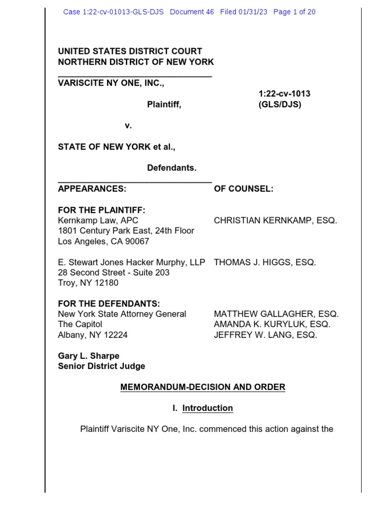 Cannabis Motion Denied PDF Federal Rules Of Civil Procedure