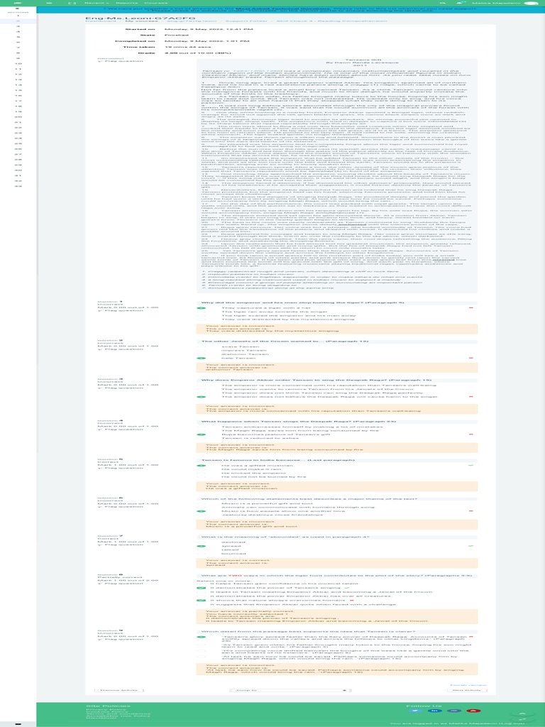 Skill Check 3 - Reading Comprehension Attempt Review | PDF