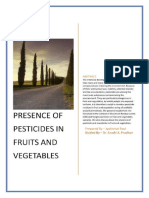 Presence of Pesticides in Fruits and Vegetables