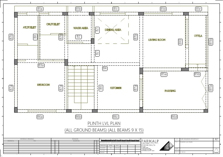 C-02-A R0 11.05.22 Shri Anilbhai Ground Beam Plan | PDF