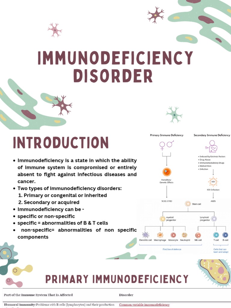 Overview of Immunodeficiency Disorders | PDF | Immunodeficiency ...