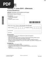 June 2019 QP - Paper 2 OCR (A) Chemistry A-Level