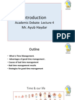 Academic Debate: Lecture 4: Mr. Ayub Haydar