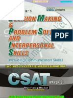 CSAT Decision Making Problem Solving and Interpersonal Skills