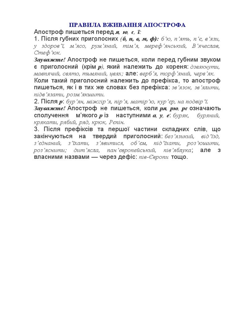 Апостроф | PDF