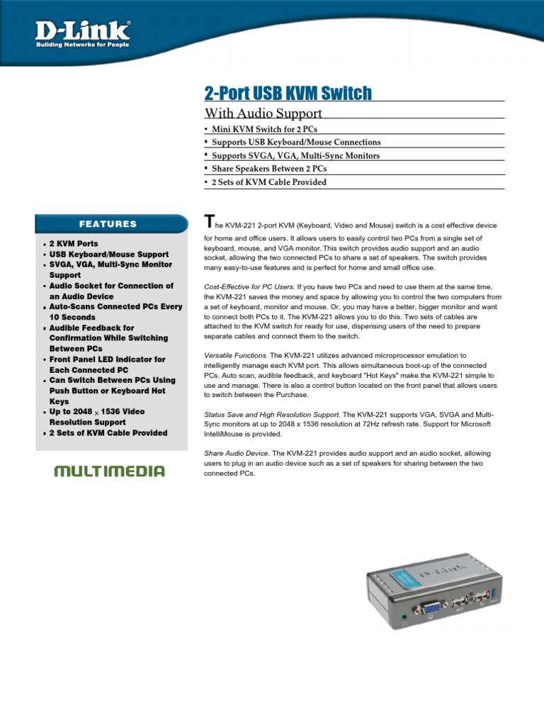KVM 221 01 | PDF | Personal Computers | Computer Keyboard