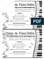 Afiche clases de piano ONLINE