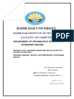 Internship Document Bdu