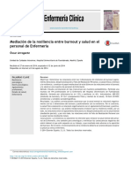 Mediación de La Resiliencia Entre Burnout y Salud en El Personal de Enfermería