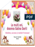 Sănătate, Succese Și Realizări Frumoase!: Din Partea Comitetului Sindical