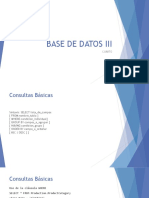 Base de Datos III Consultas