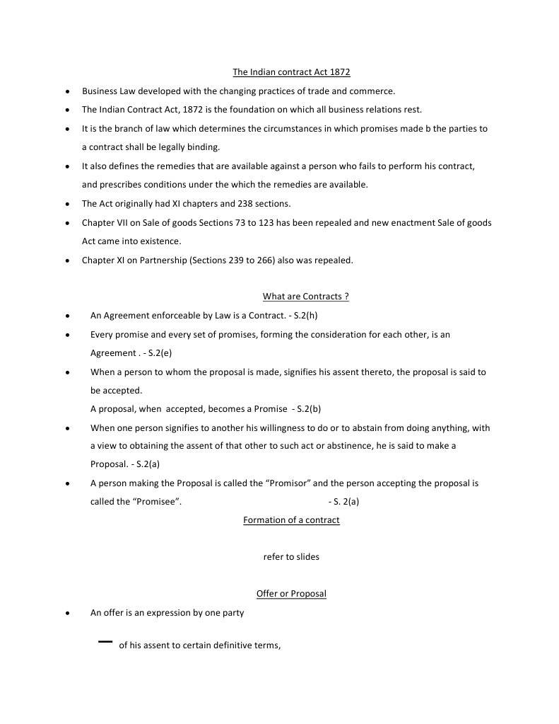 An Overview of Key Concepts in Contract Law Under the Indian Contract Act 1872 PDF Guarantee