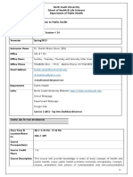 Course Outlines PBH101 Dr. Shaikh