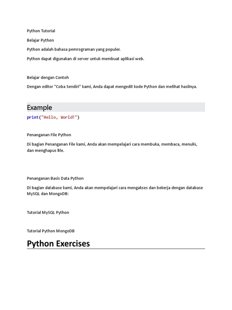 Python Tutorial | PDF