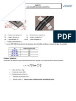 Pilarete com deflexão angular horizontal dimensionamento