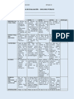 Evaluación discurso público