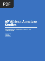 REVISED: AP African American Studies Course Framework 