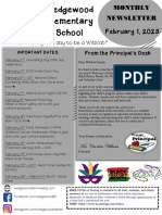 Newsletter Wedgewood Elementary February 2023