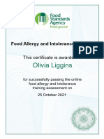 Allergy and Intolerance Training