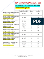 1º Semestre 2023 - Distribuição Das Salas