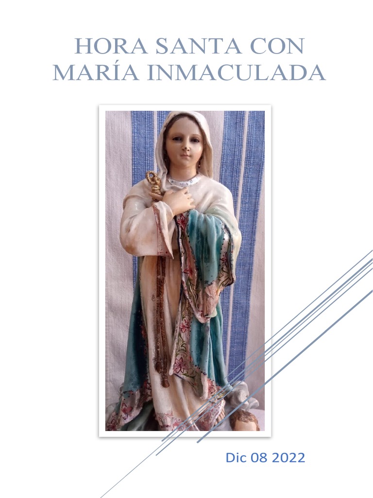 Hora Santa con María Inmaculada | PDF | María, madre de Jesús | Jesús