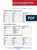 List of Irregular Verbs in English B1 B2 Level