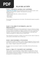 Plan de Negocio para Cafetería | PDF | Plan de negocios | Marketing