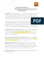 Caixa Rapido - Checklist para Implantação