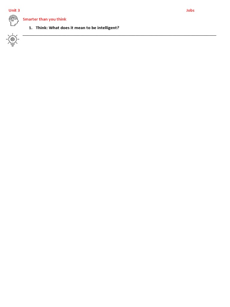 Smarter Than You Think Worksheet PDF