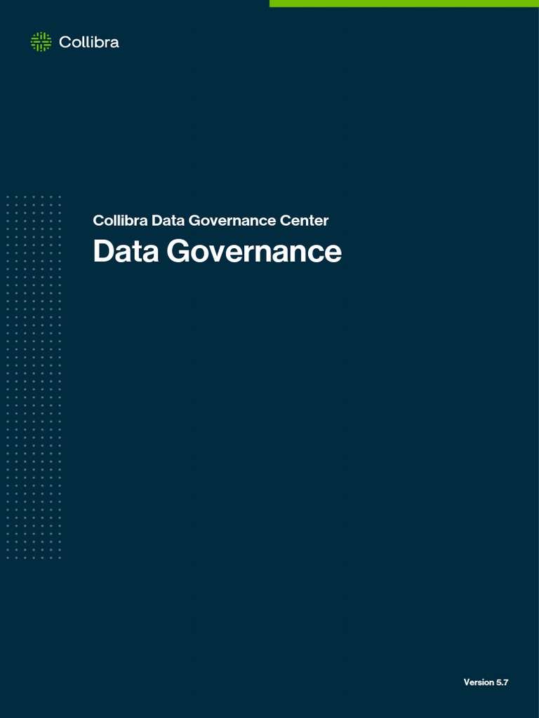 Collibra DGC Data Governance 5.7.12 PDF Governance Data