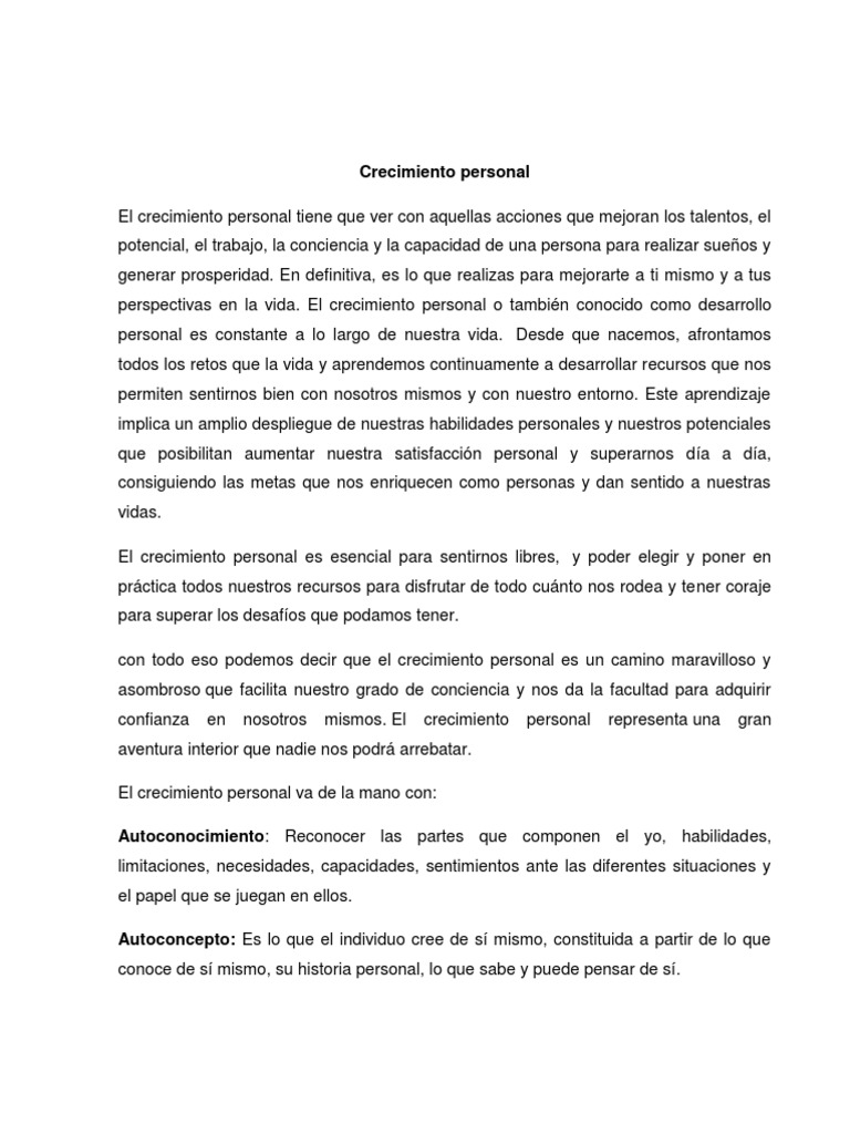Fundamentos del Crecimiento Personal | PDF | Ciencia y matemáticas