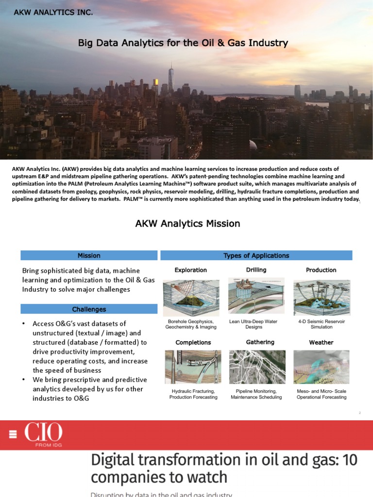 Introto AKWandtheie Petroleum Analytics Learning Machine | PDF ...